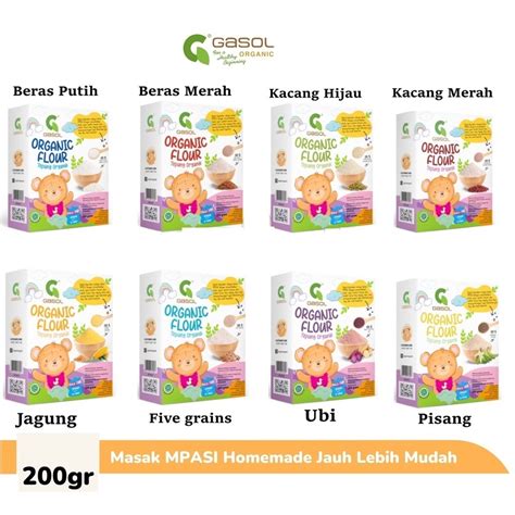 Jual TEPUNG GASOL BUBUR BAYI ORGANIK 200GR Shopee Indonesia