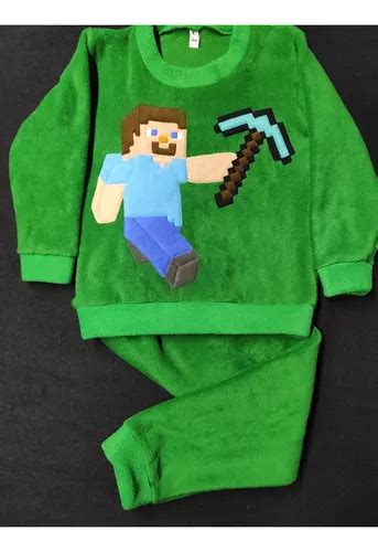 Pijama Polar Steve Minecraft Cuotas Sin Interés