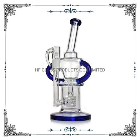 Recycler Inches Dab Oil Rig Glass Bubbler Hookah Tobacco Smoking