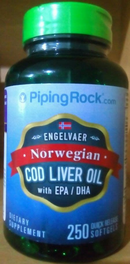 Cod Liver Oil 415mg 250softgels Engelvaer Norwegian Cod Liver Oil [ Natural And Herbal Medicine