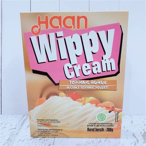 Jual Haan Wippy Cream Premix Gr Gr Whipped Cream Instant