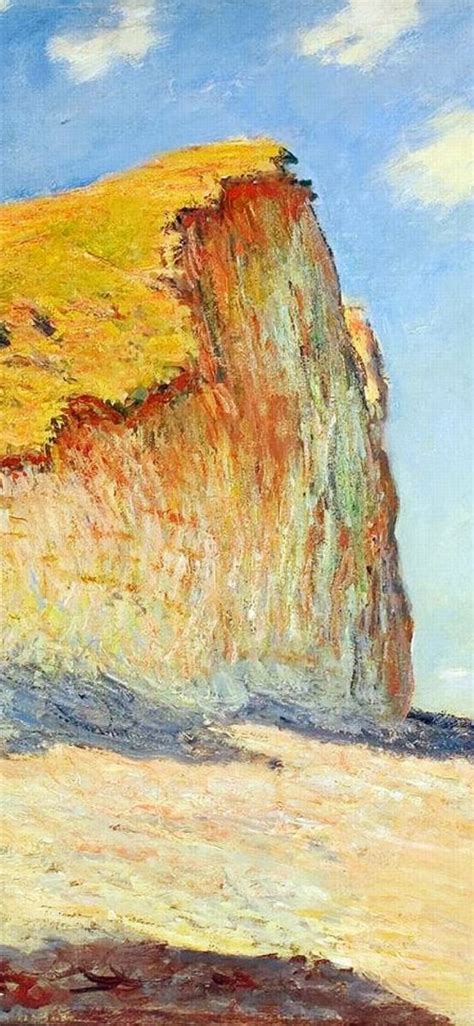 La Scogliera A Pourville Detail Monet Impressionism