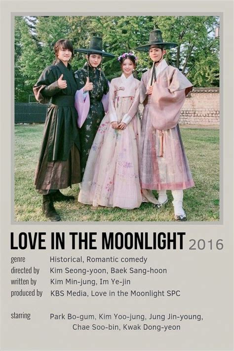 the poster for love in the moonlight shows three young women dressed in ...