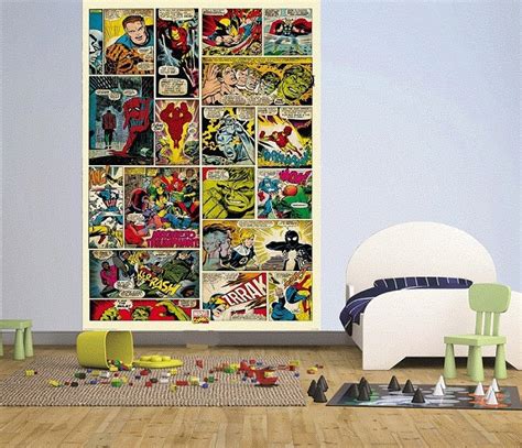 Marvel Comic Book Wallpaper Wall Mural — Poster Plus