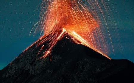 Volc N De Fuego Guatemala Mountains Nature Background Wallpapers