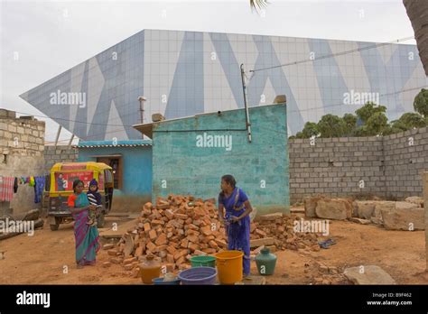 India Bangaluru Bangalore Electronic City Little Village Stock Photo