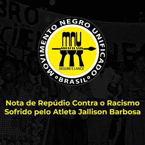 Nota De Rep Dio Contra O Racismo Sofrido Pelo Atleta Jallison Barbosa