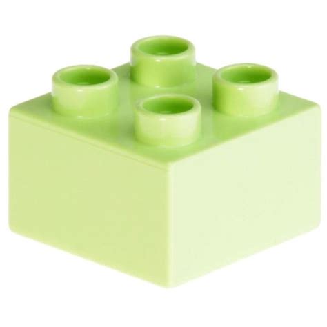 LEGO Duplo Brick 2 X 2 3437 Yellowish Green DECOTOYS