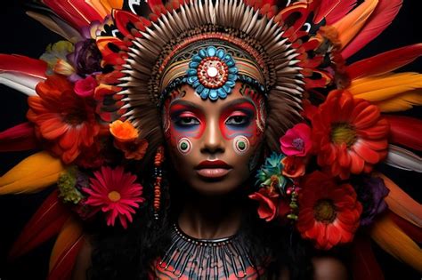 Premium Photo Photo Of Colombian Carnival Costumes And Masks