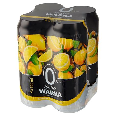 Warka Radler Piwo Ciemne Bezalkoholowe Z Lemoniad O Smaku Cytrusowym