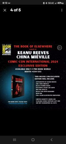 Sdcc 2024 Signed Deluxe The Book Of Elsewhere Keanu Reeves China