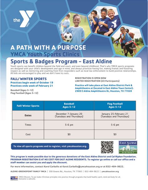 Ymca A Path With Purpose Ymca Youth Sports Clinics East Aldine