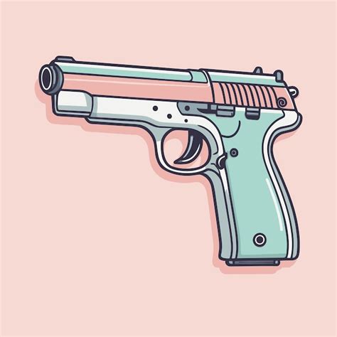 Diseño Vectorial De Ilustraciones De Armas De Dibujos Animados Vector Premium