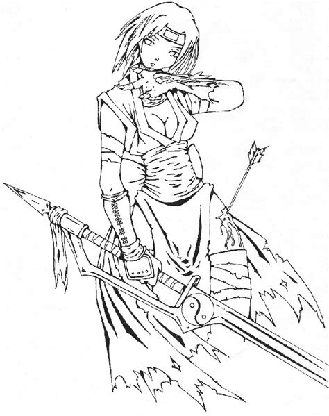 Girl Ninja Coloring Coloring Pages