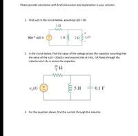 Answered 1 Find Vo T In The Circuit Below Assuming IL 0 OA