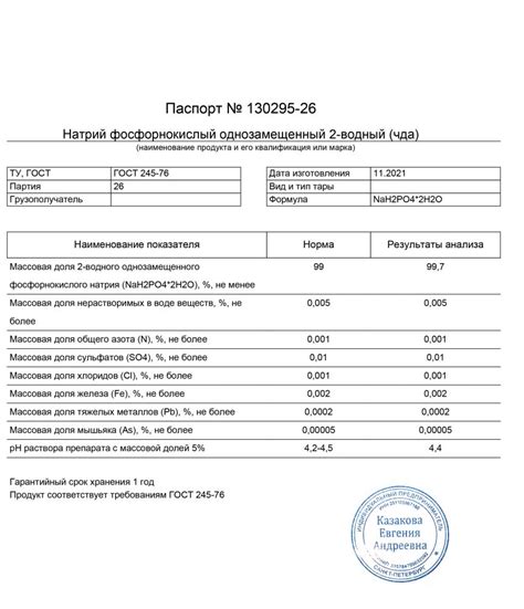 Дигидроортофосфат натрия купить