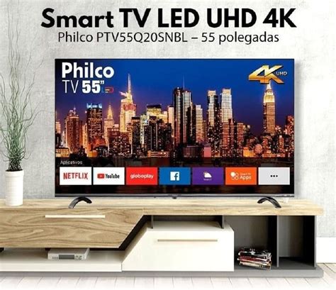 Smart Tv Led 55 Philco Ptv55q20snbl Ultra Hd 4k Hdr Borda Infinita