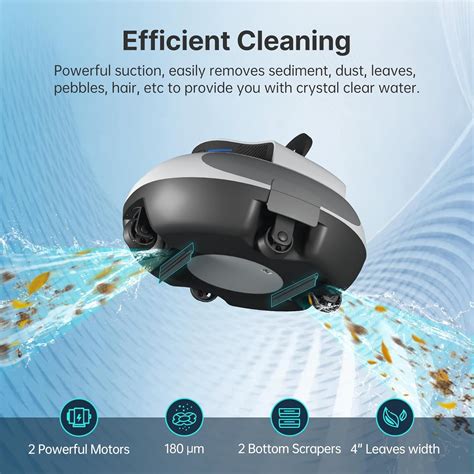 2023 Upgraded-POOLPURE Cordless Pool Vacuum, Robotic Pool Cleaner with ...