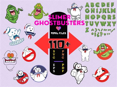 Big Bundle Ghostbusters Svg Slimer Svg Vector Slimer Ghost Design Svg