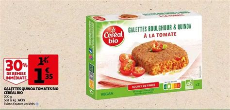 Promo Galettes Quinoa Tomates Bio Céréal Bio chez Auchan iCatalogue fr