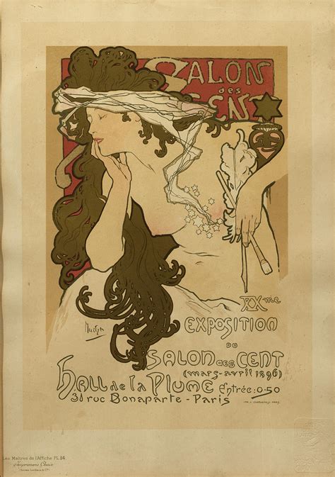 Alphonse Mucha Poster For Salon Des Cent Th Exhibition