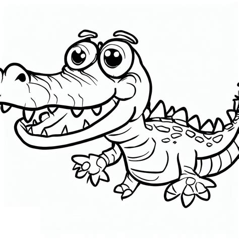 Desenhos De Um Crocodilo Engra Ado Para Colorir E Imprimir