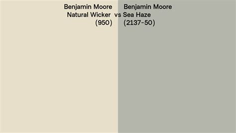 Benjamin Moore Natural Wicker Vs Sea Haze Side By Side Comparison