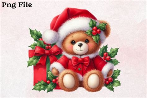 Christmas Teddy Bear Clipart Graphic By Mk Graphics · Creative Fabrica