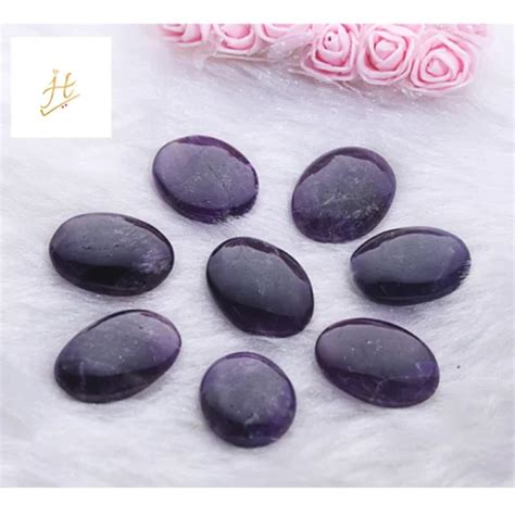 Oval Purple Amethyst Palm Stone For Healing At Rs Kg In New Delhi