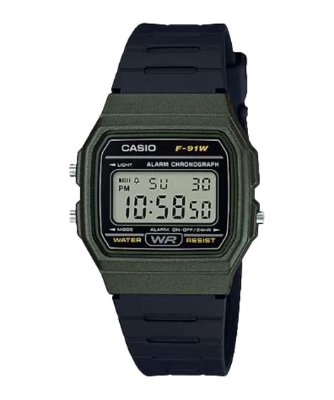 F91wm 3a Green And Black Digital Watch Casio