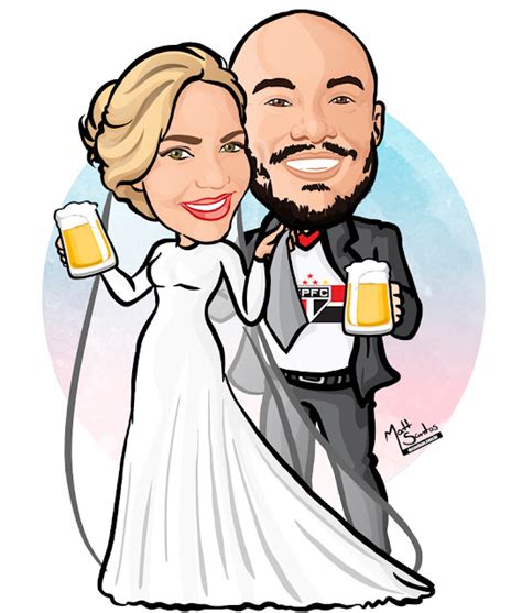 Desenha Caricaturas Caricatura De Noivos Para Casamento E Formatura