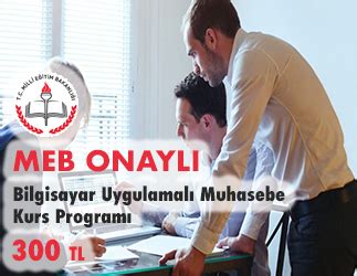 Bilgisayar Uygulamal Muhasebe Kurs Program Sert F Ka Eu E Itim Ve