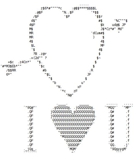 Valentine ASCII Text Art Hearts | hubpages