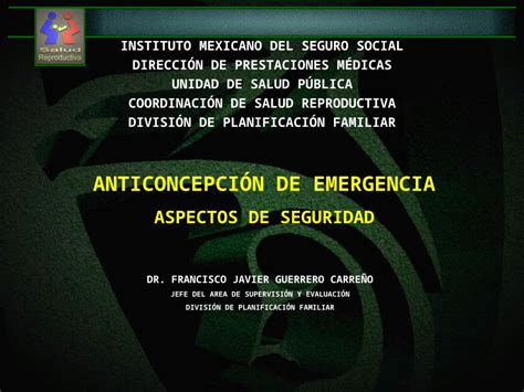 Ppt AnticoncepciÓn De Emergencia Aspectos De Seguridad Instituto