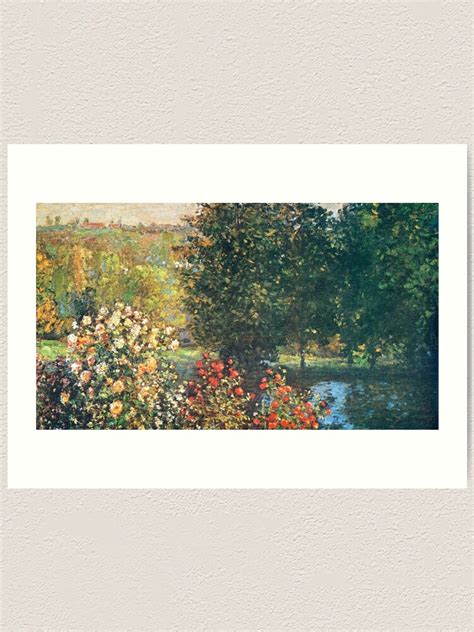 Rose Bushes In The Garden At Montgeron By Claude Monet Art Print For