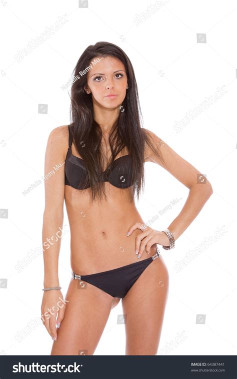 Sexy Bikini Model Over White Background Stock Photo Shutterstock