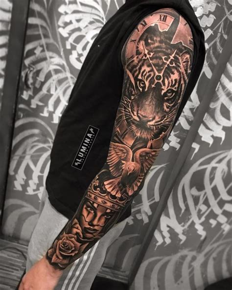 Pin On Tatouages Tigre Homme