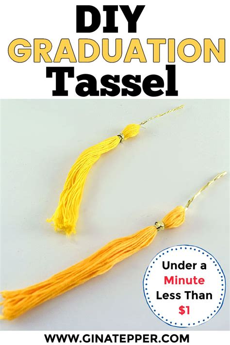 Diy Graduation Tassel Quick And Easy For Under 1 Graduation Diy