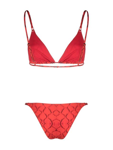 Noire Swimwear Snake Tanning Bikini Farfetch