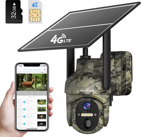 4G Caméra de Chasse Solaire Extérieure avec Carte SIM Préinstallé