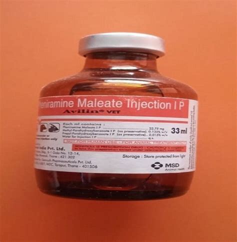 33ml Avilin Pheniramine Maleate Injection IP 22 75 Mg Treatment Anti