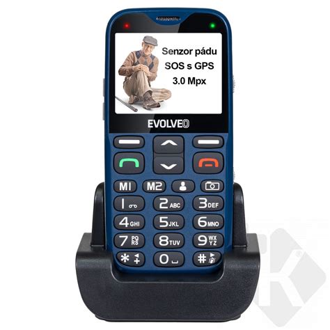 EVOLVEO EasyPhone XG senior nabíjecí stojánek modrý EP 650 XGL