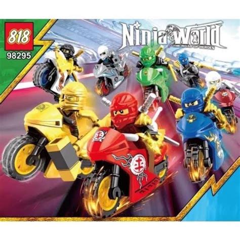 Jual Mainan Balok Brick Ninja Motor Gp Gold Emas Shopee