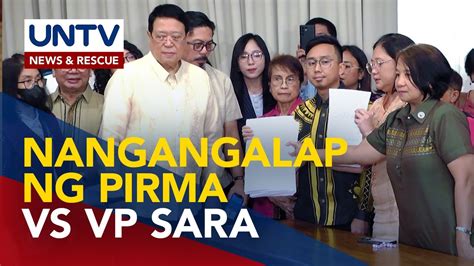 Pirma Ng Ng House Members Para Sa Impeach Vp Sara Reso Kinakalap