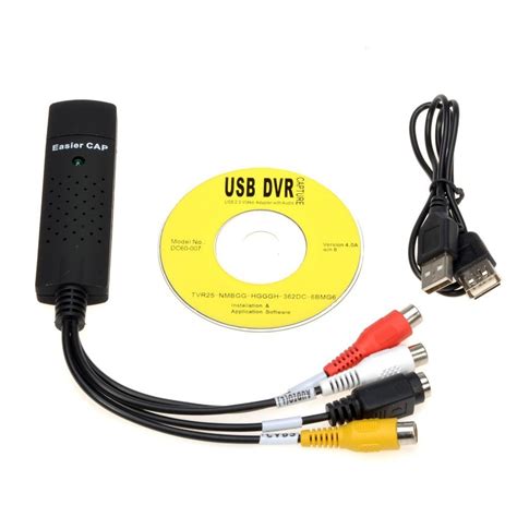 Buy Usb 2 0 Easycap Dc60 Tv Dvd Vhs Video Capture Card Audio Av Capture Adapter Support Win Xp