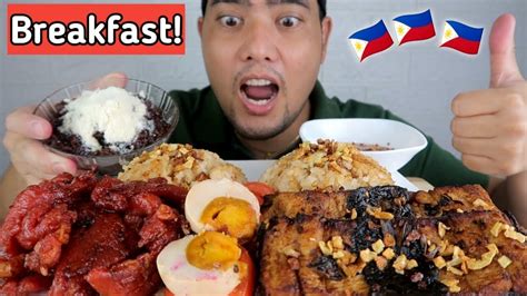 Favorite Filipino Breakfast Pinoy Almusal Mukbang Philippines Youtube