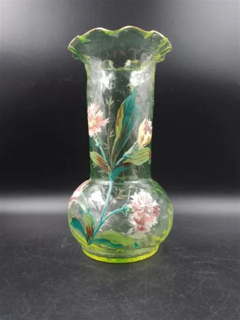 SUPERBE VASE VERRE soufflé Ouraline LEGRAS Montjoye Art Nouveau