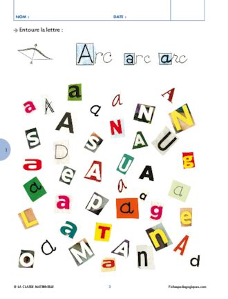 Reconna Tre Les Lettres De L Alphabet Fichesp Dagogiques