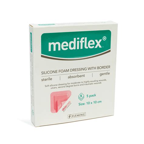 Mediflex Silicone Foam Dressing 10cm X 10cm Box Of 5