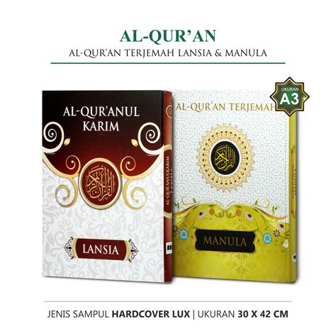 Jual Al Quran Besar Terjemah Tajwid Alquran Besar Lansia Non Terjemah